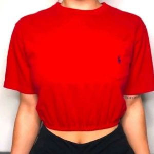 POLO BY RALPH LAUREN RECONSTRUCTED CROP TOP